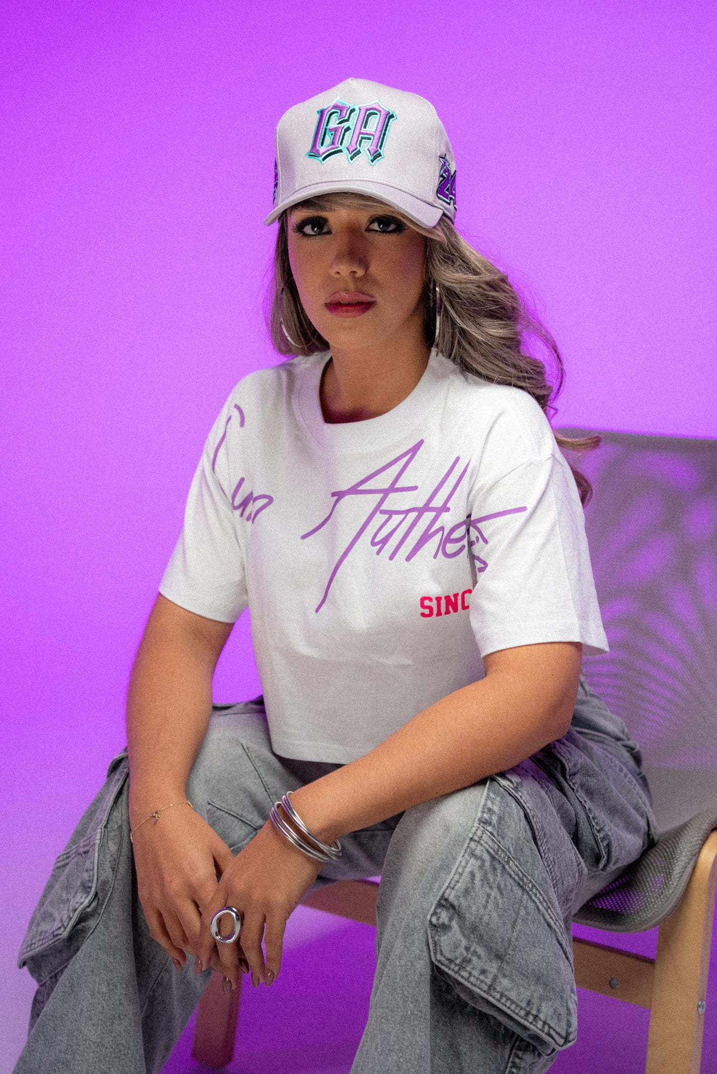 GA SIGNATURE CROP - WHITE
